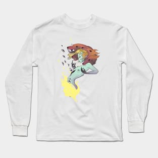 Fire Witch With Wolves Long Sleeve T-Shirt